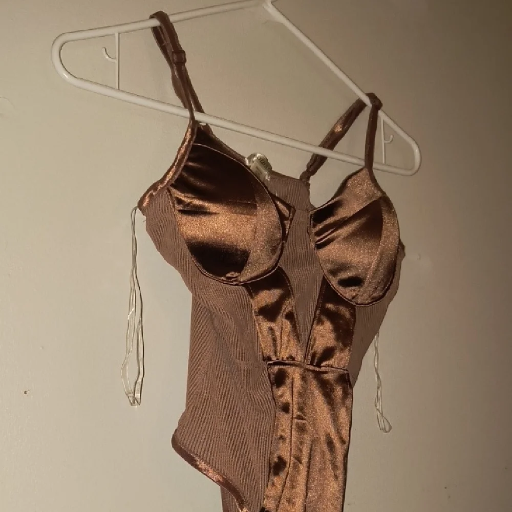 Bozzolo Metallic Brown Bodysuit